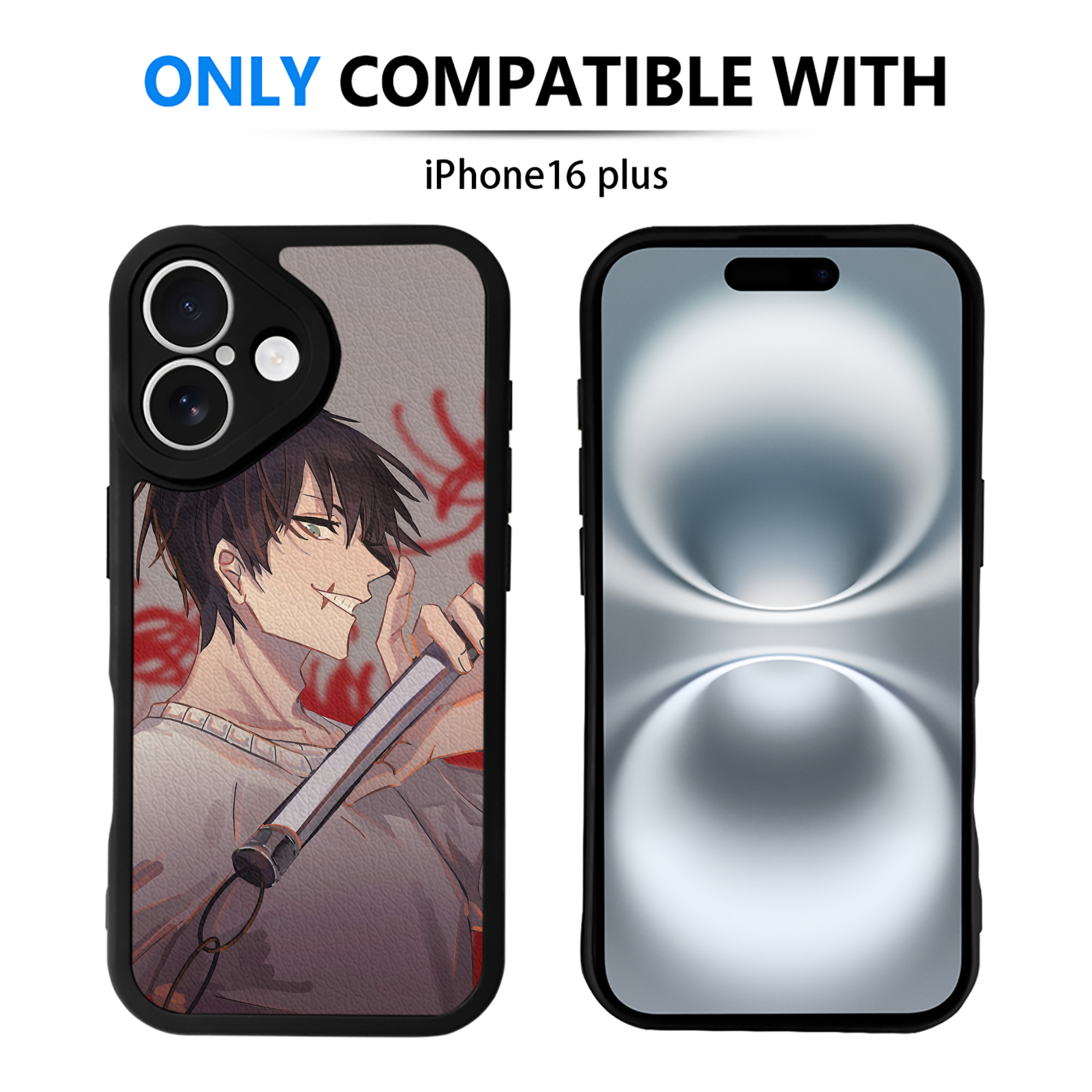 （画像用） 呪術廻戦 Jujutsu Kaisen 【iPhone 16シリーズ対応】シリコンスマホケース（レザー調） 材質：シリコン